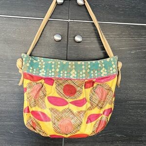 Vintage Fossil floral tote
